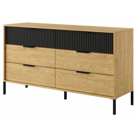 Komoda z 6 szufladami 138 cm BALEO stył skandynawski